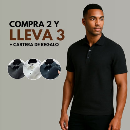 Pack 3 Polos En Brumme Tech – Estilo Elegante y Frescura Garantizada - COMPRA 2 Y LLÉVATE 3 + CARTERA DE REGALLO HOY
